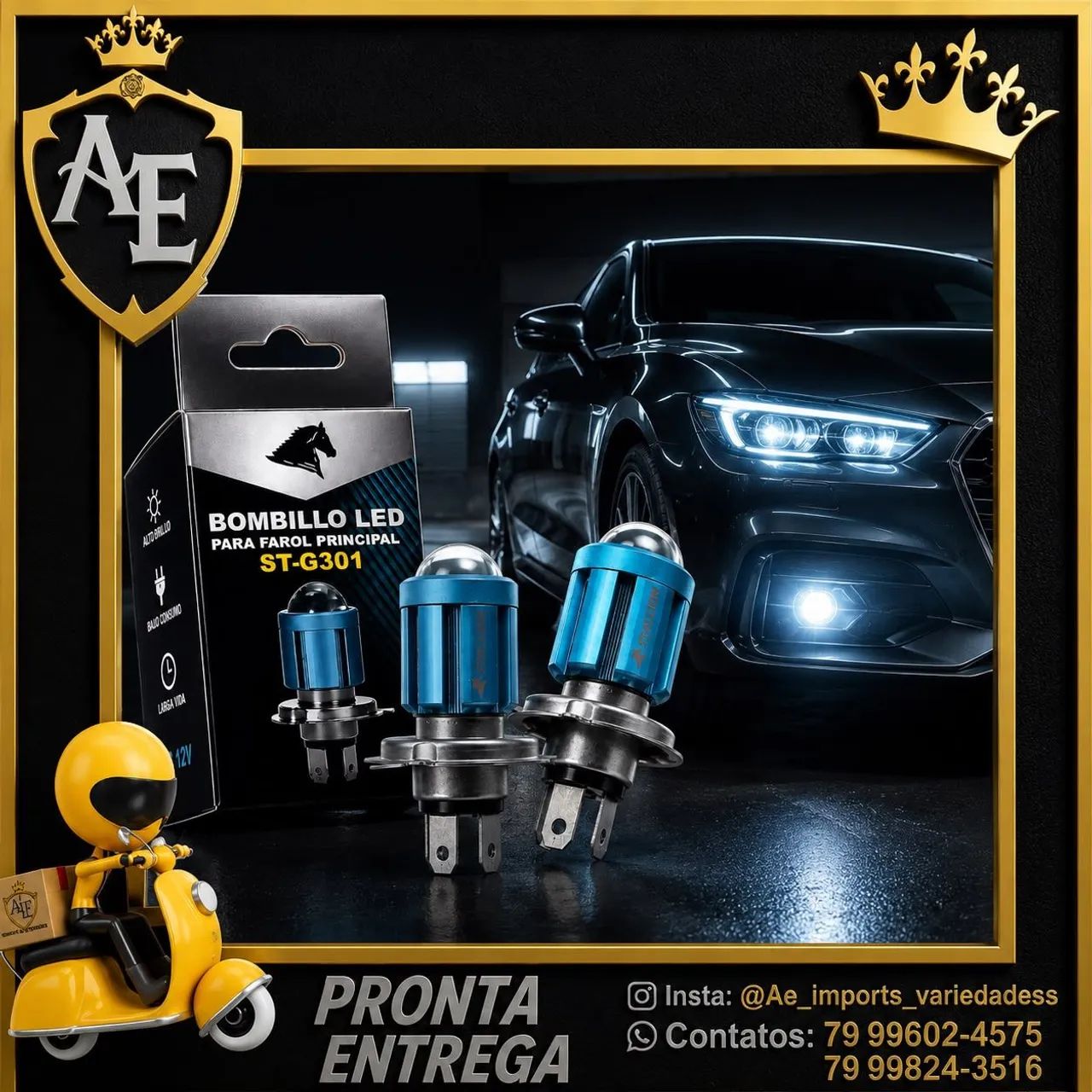Led para carro projetor H4