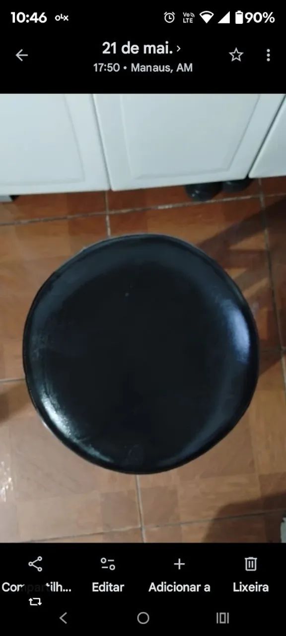 Jogo de 4 Banquetas de Couro  - Foto 2
