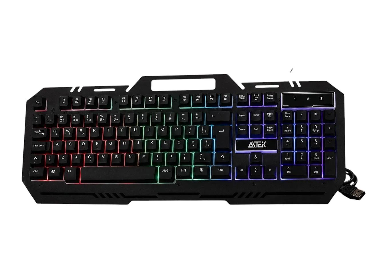 TECLADO LED RGB COM FIO ATEK  - Foto 2