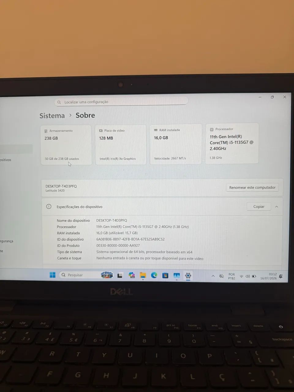 notebook dell i5 11 gen com bateria excelente  - Foto 2