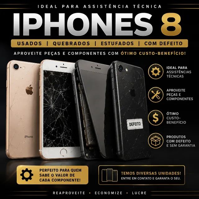 IPHONES 8 QUEBRADOS