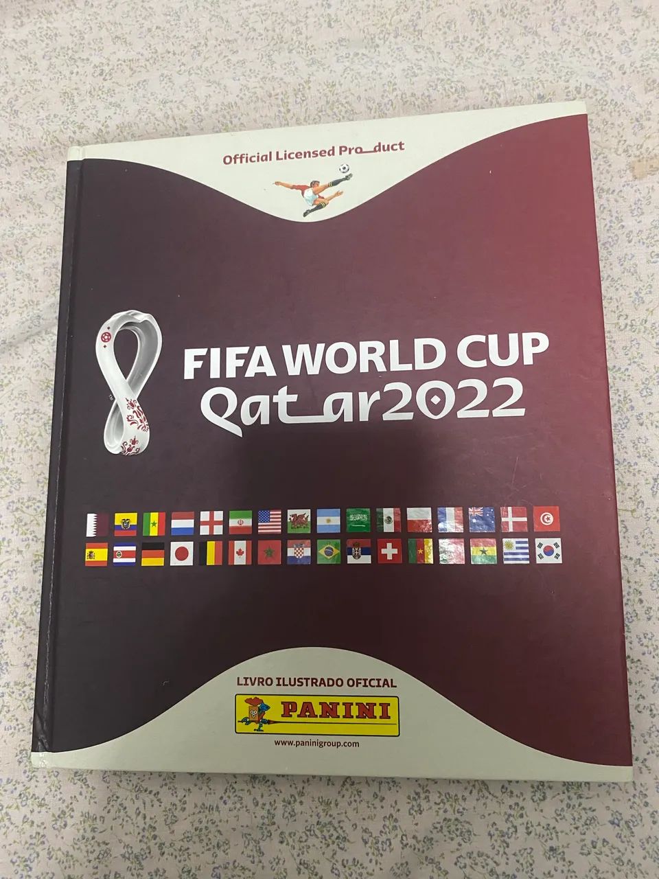 Kit com 2 álbuns da copa 2018 e 2022 capa dura completos