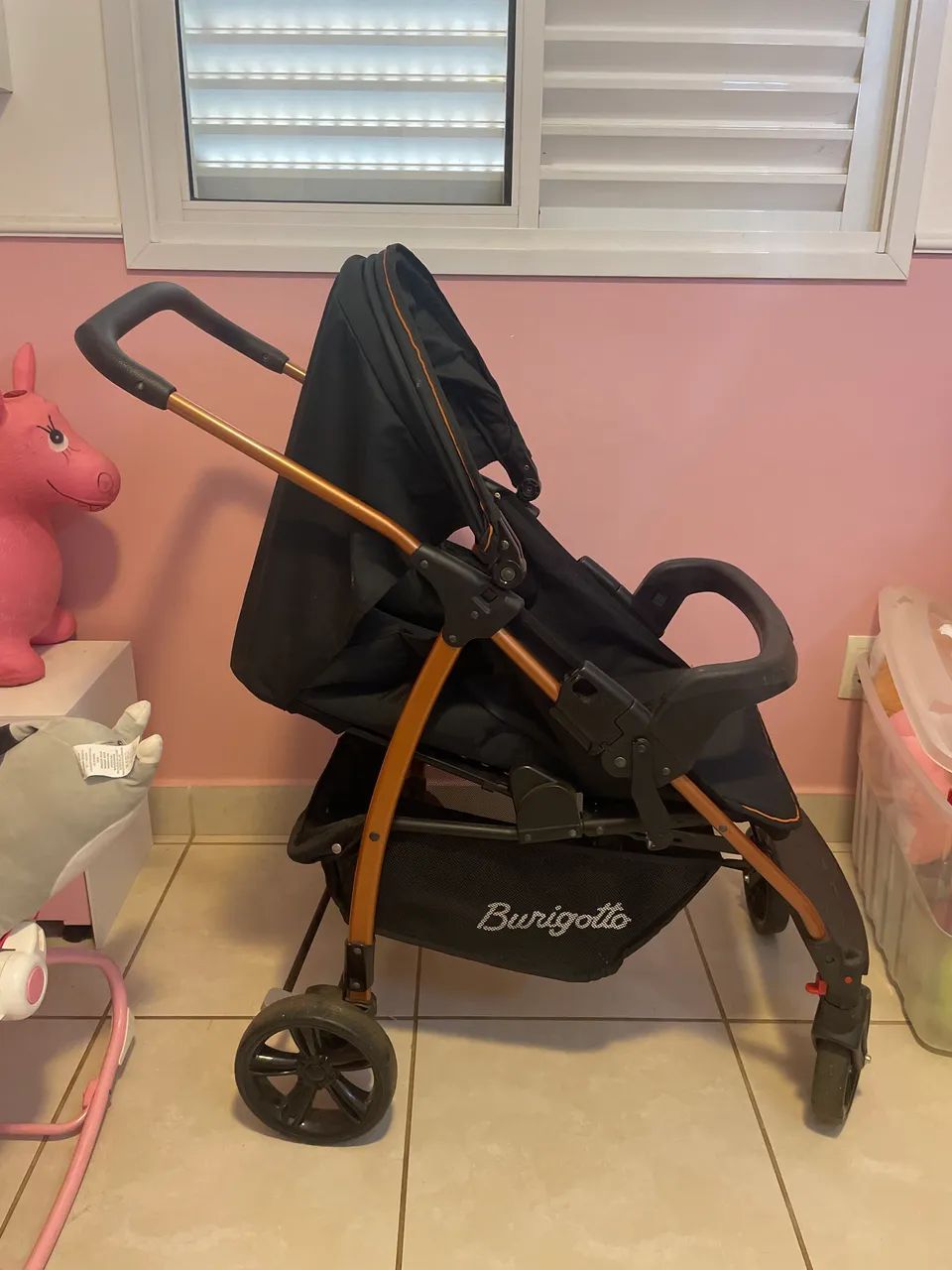 Carrinho de bebê burigotto moledo ECCO usado  - Foto 2