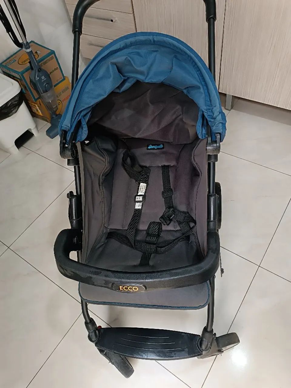 Carrinho de bebê Burigotto Azul  - Foto 2