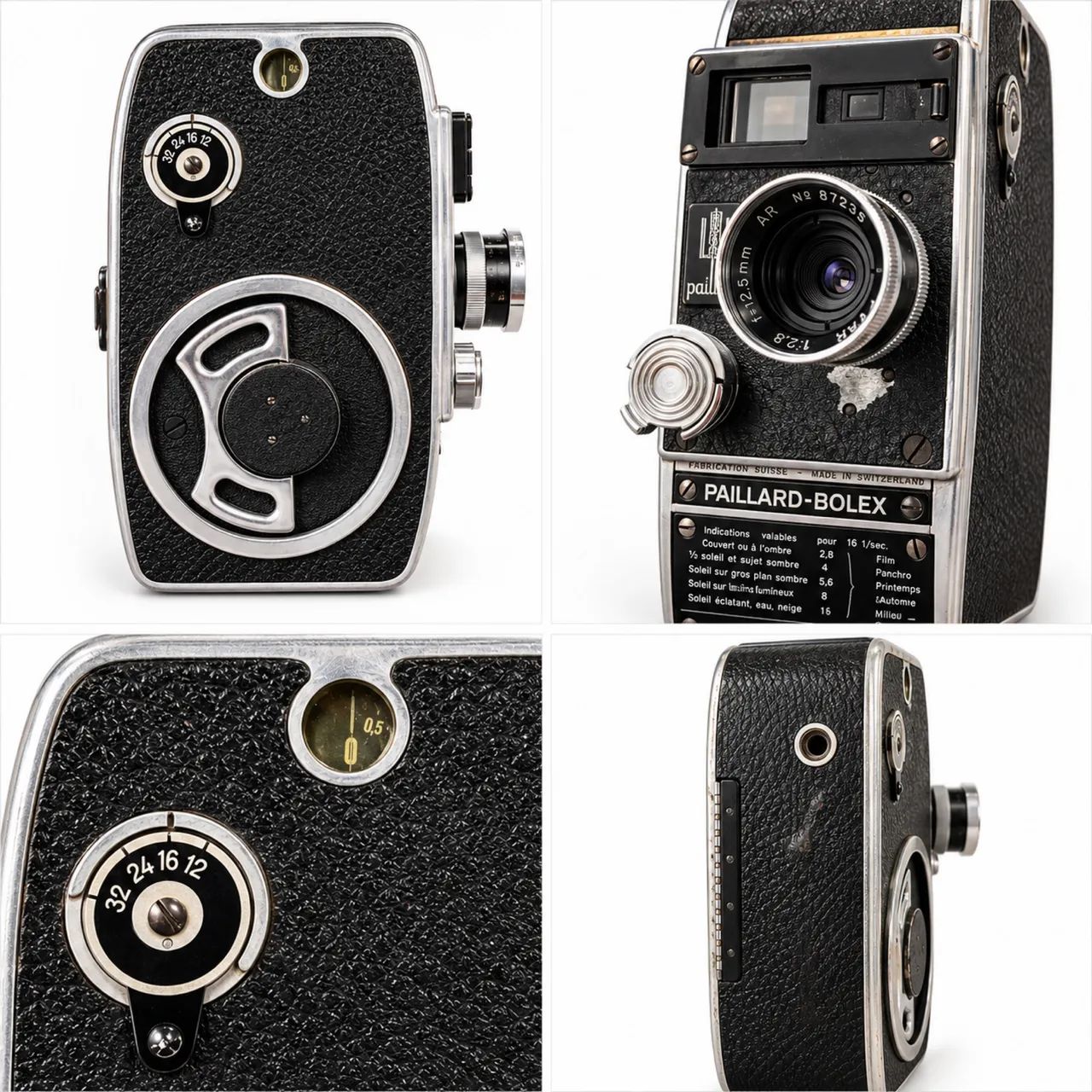 希少 美品 Bolex Paillard D8L シネカメラ CÂMERA DE CINEMA PAILLARD-BOLEX L8 8MM - MADE IN SWITZERLAND SUÍÇA