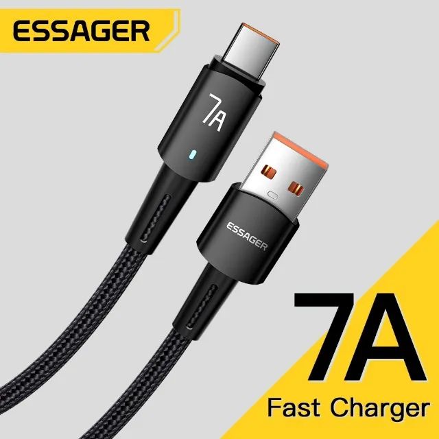 Cabo Essager A7 USB para Tipo C Alta Velocidade 2m