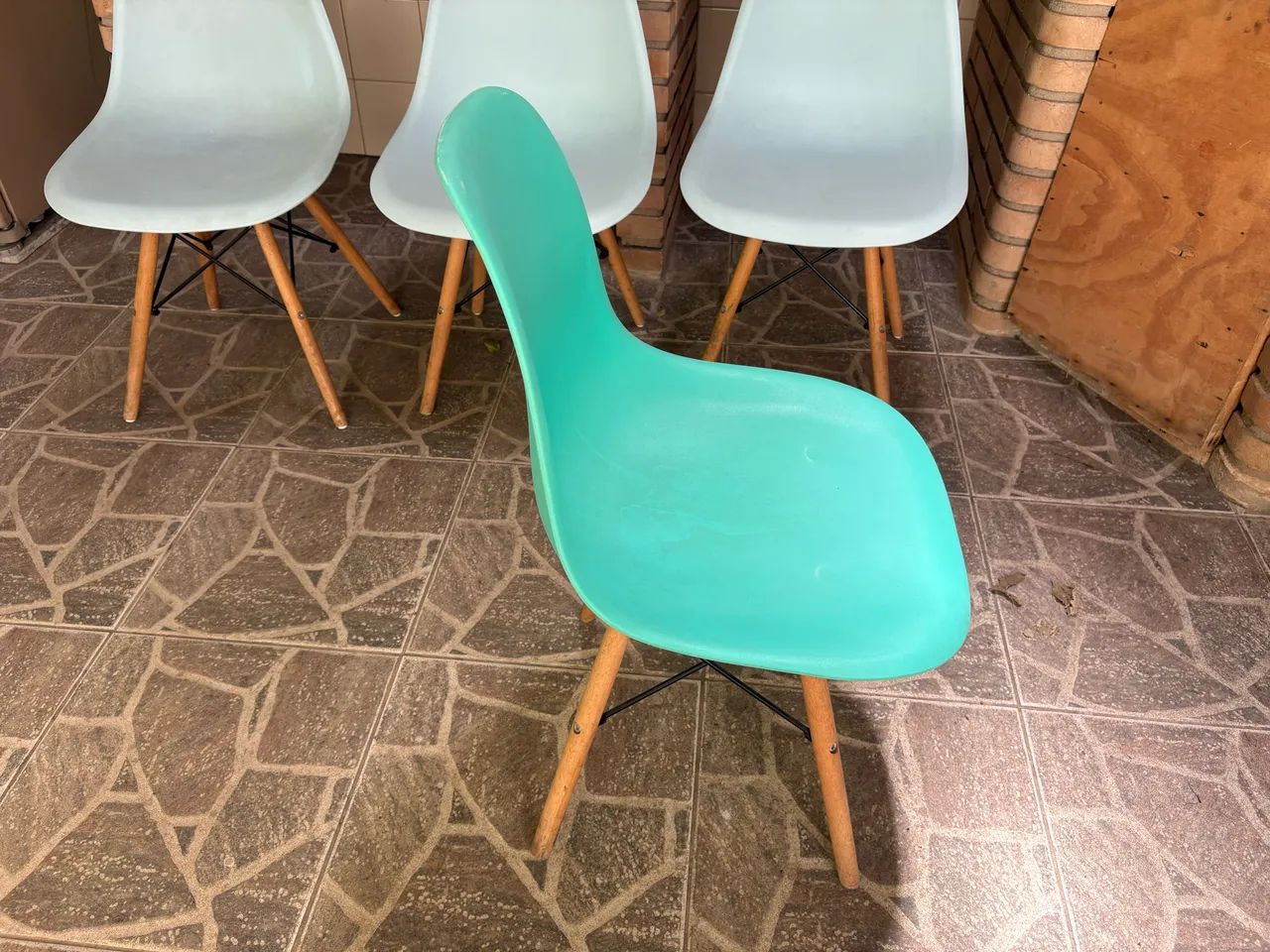 Cadeira Eames Eiffel Verde Água  - Foto 3
