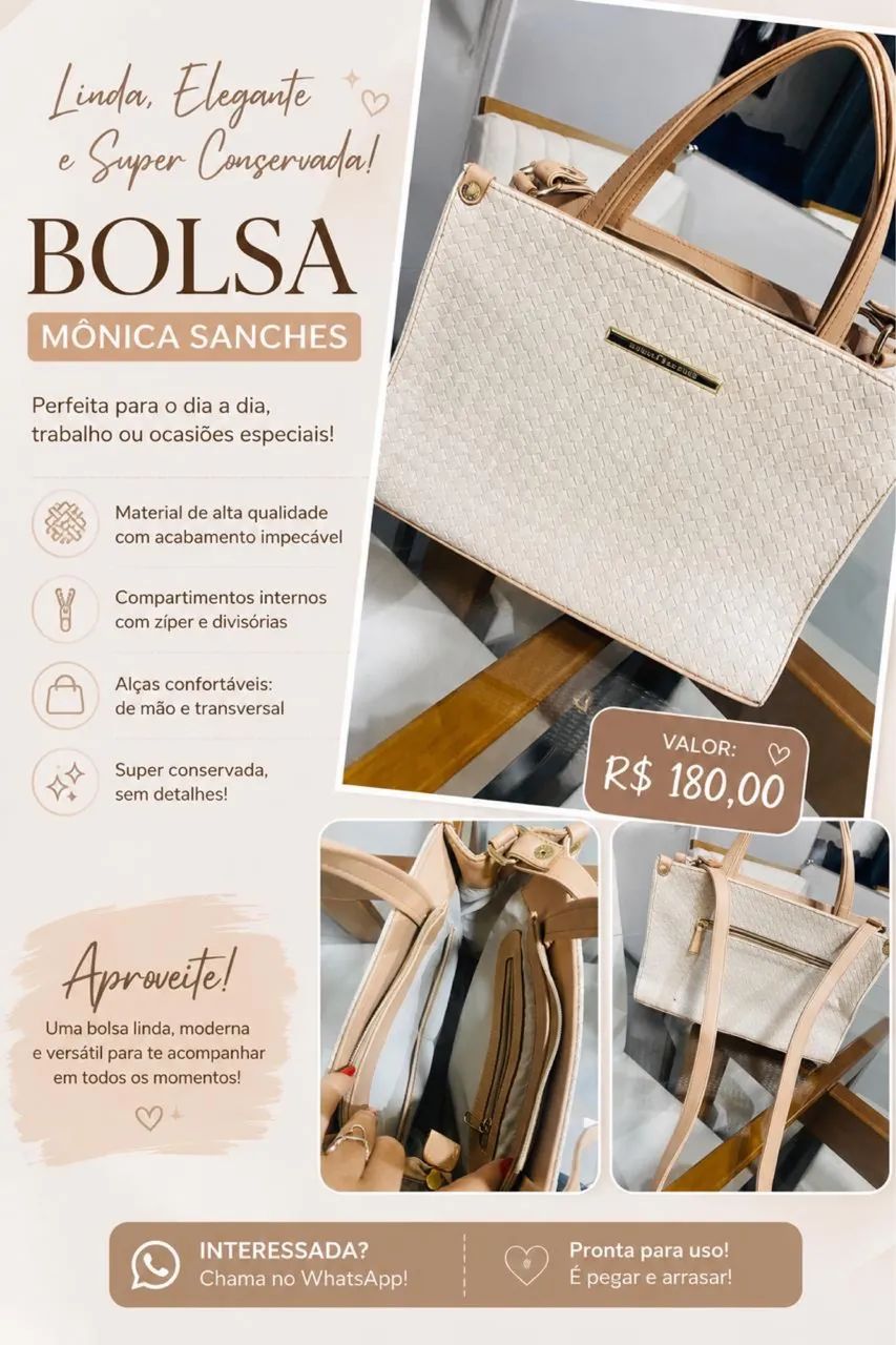 Bolsa Monica Sanches - linda  - Foto 2