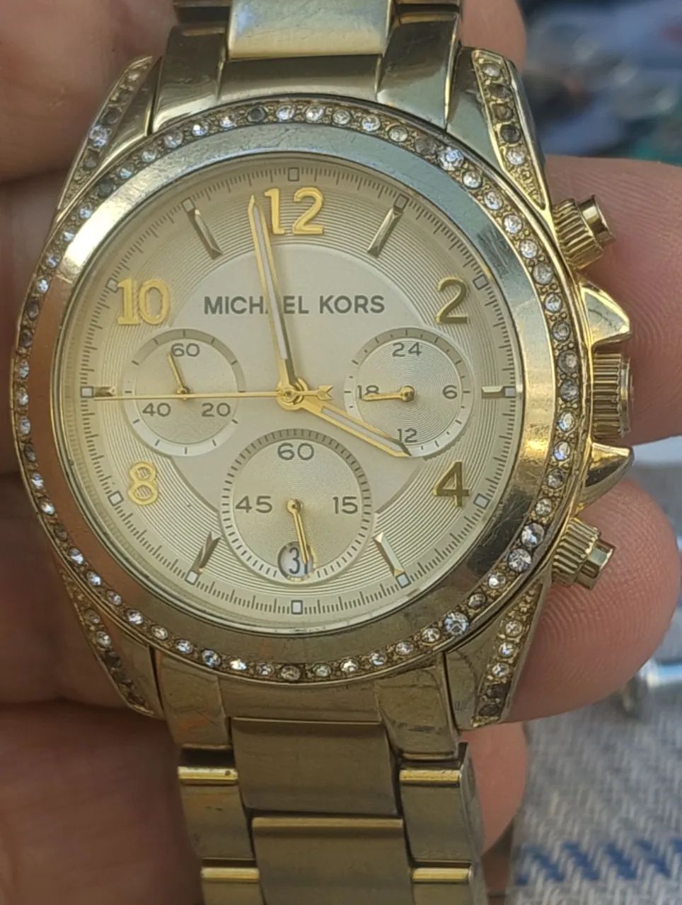 Relógio Michael Kors Masculino Dourado - Foto 2