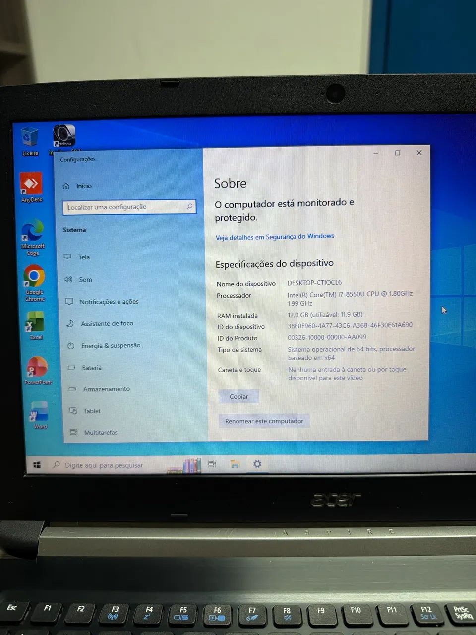 Notebook Acer core I7/12 GB/SSD 120/ Windows - Foto 5