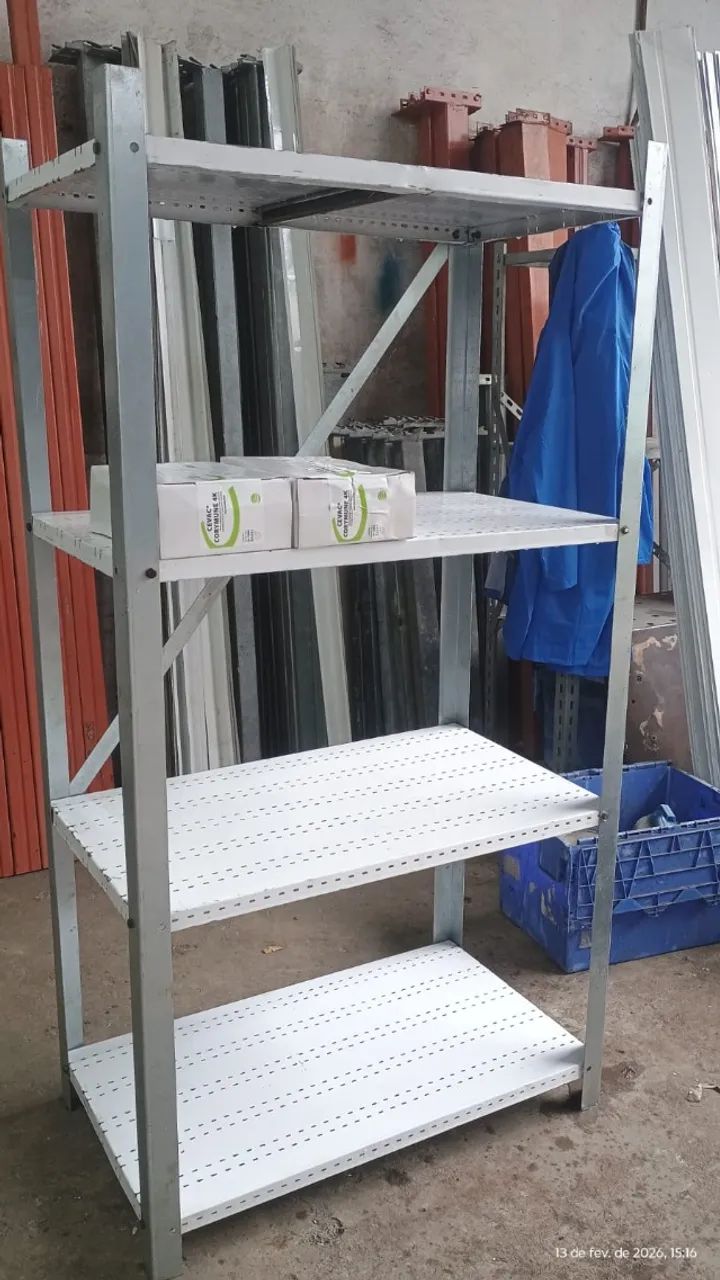 Estante galvanizada 50cm x 90cm com 4 niveis