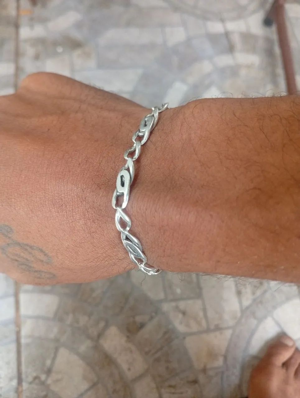 Pulseira 950 elos prata