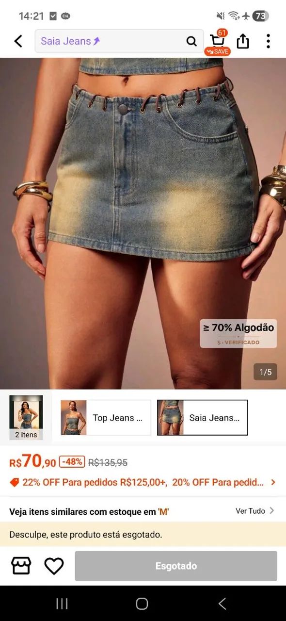 Mini saia jeans  - Foto 3