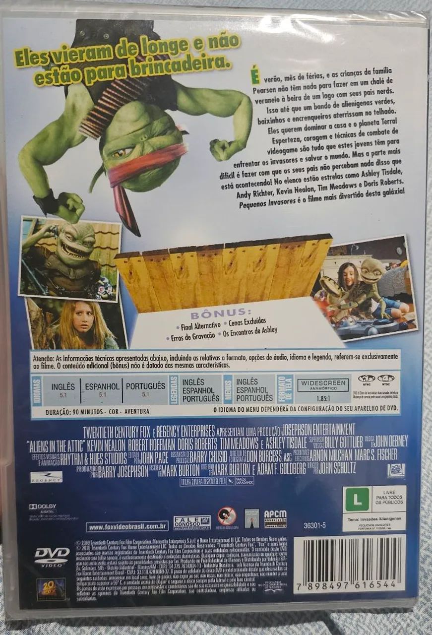 DVD Pequenos Invasores Aliens in The Attic LACRADO Ashley Tisdale