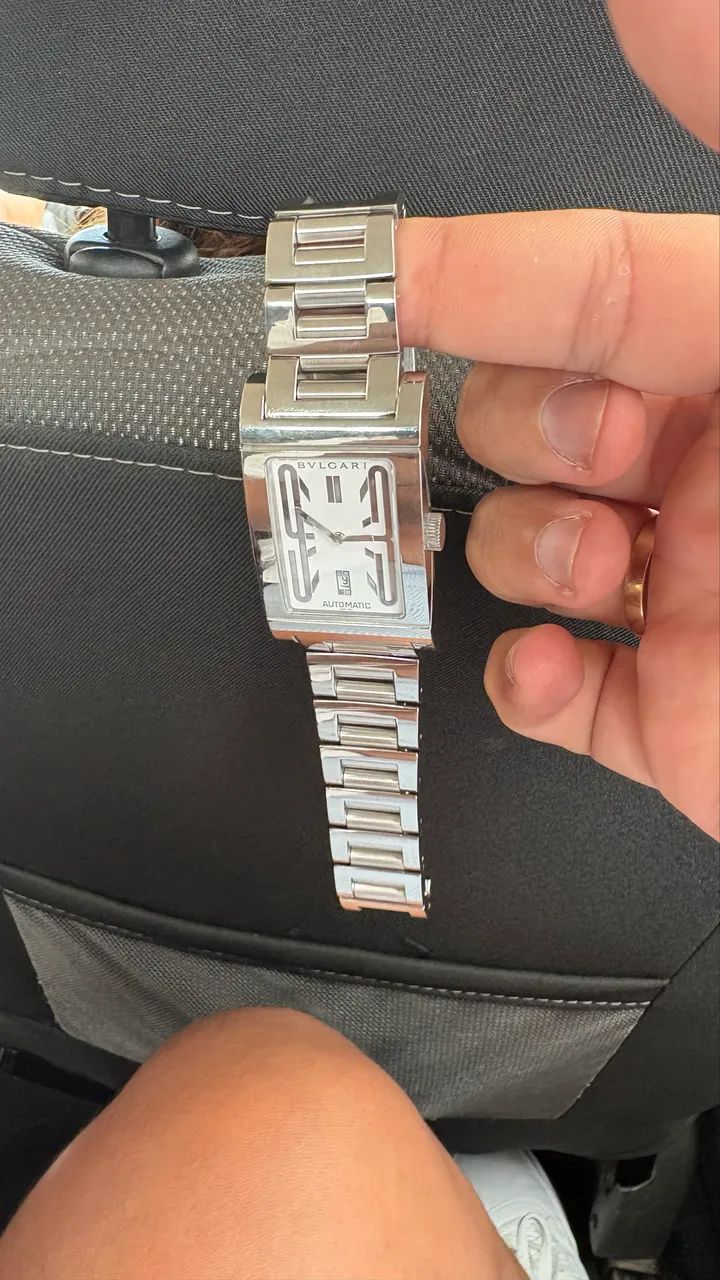 Relógio Bvlgari Rettangolo Automático RT45S Aço - Original - Suíço