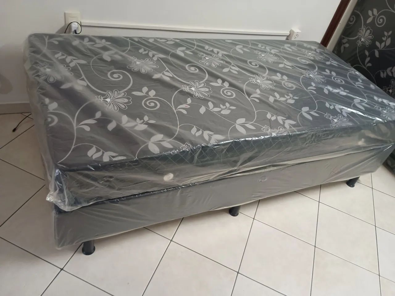 conjunto box solteiro colchão espuma 599 - Foto 3