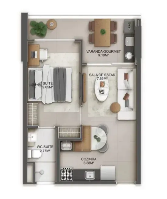 PLANTA 40m²