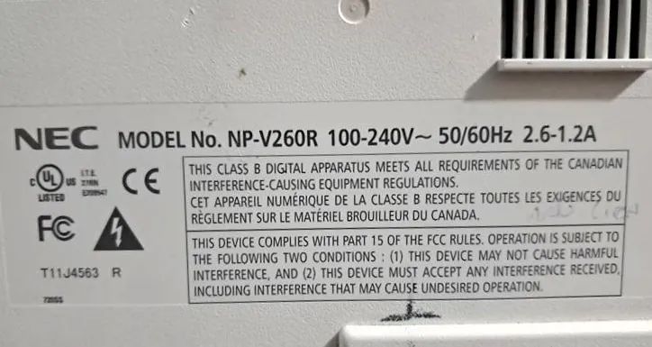 Projetor Nec NP-V260r Svga - Foto 3