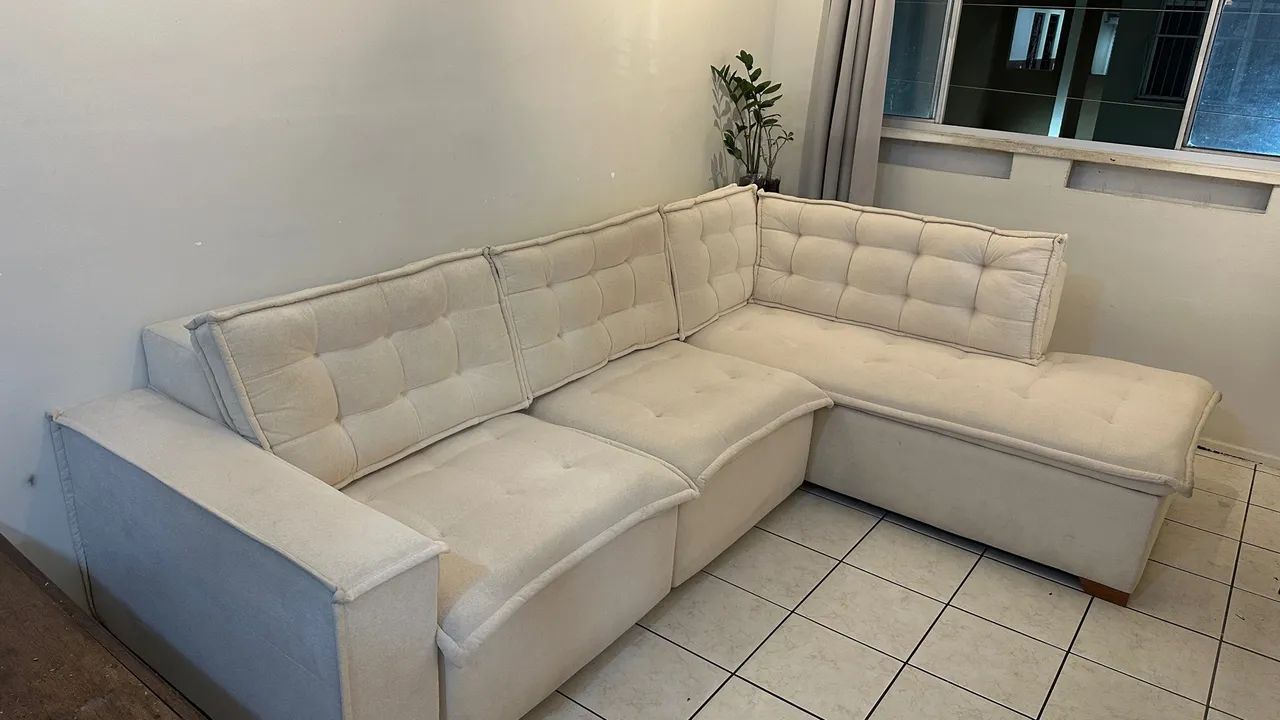 Vendo SOFÁ em L 2,70x2,00 (menos de um ano de uso) - Foto 4