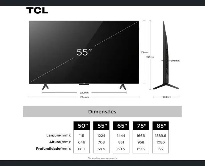 Tv Tcl 55 polegadas - Foto 3