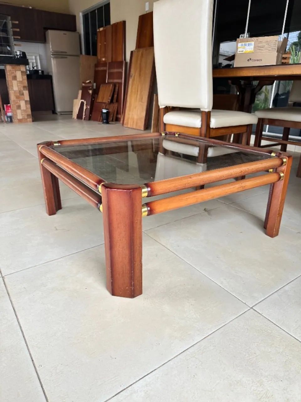 Mesa de centro JL Móveis de Mógno Maciço - Foto 2