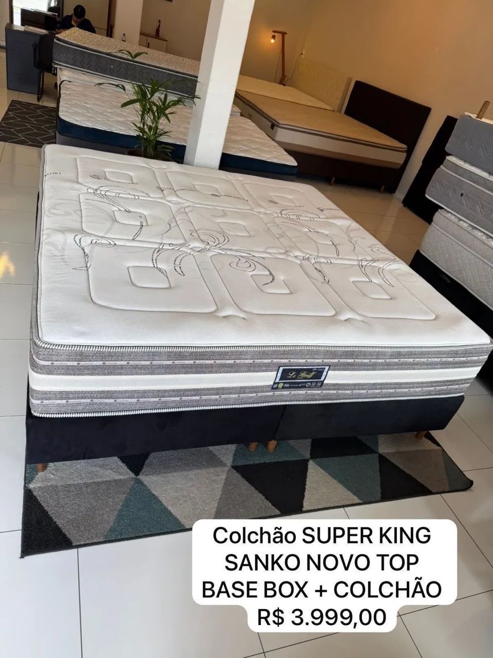 Colchão KING NOVO COM BASE BOX - Entrega GRÁTIS! 