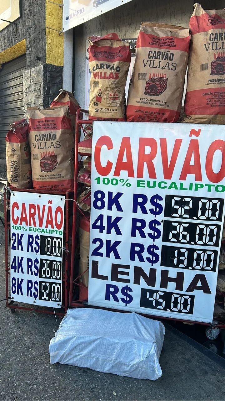 Carvão 2k , 4k , 8k , 10k Lenha e Gelo