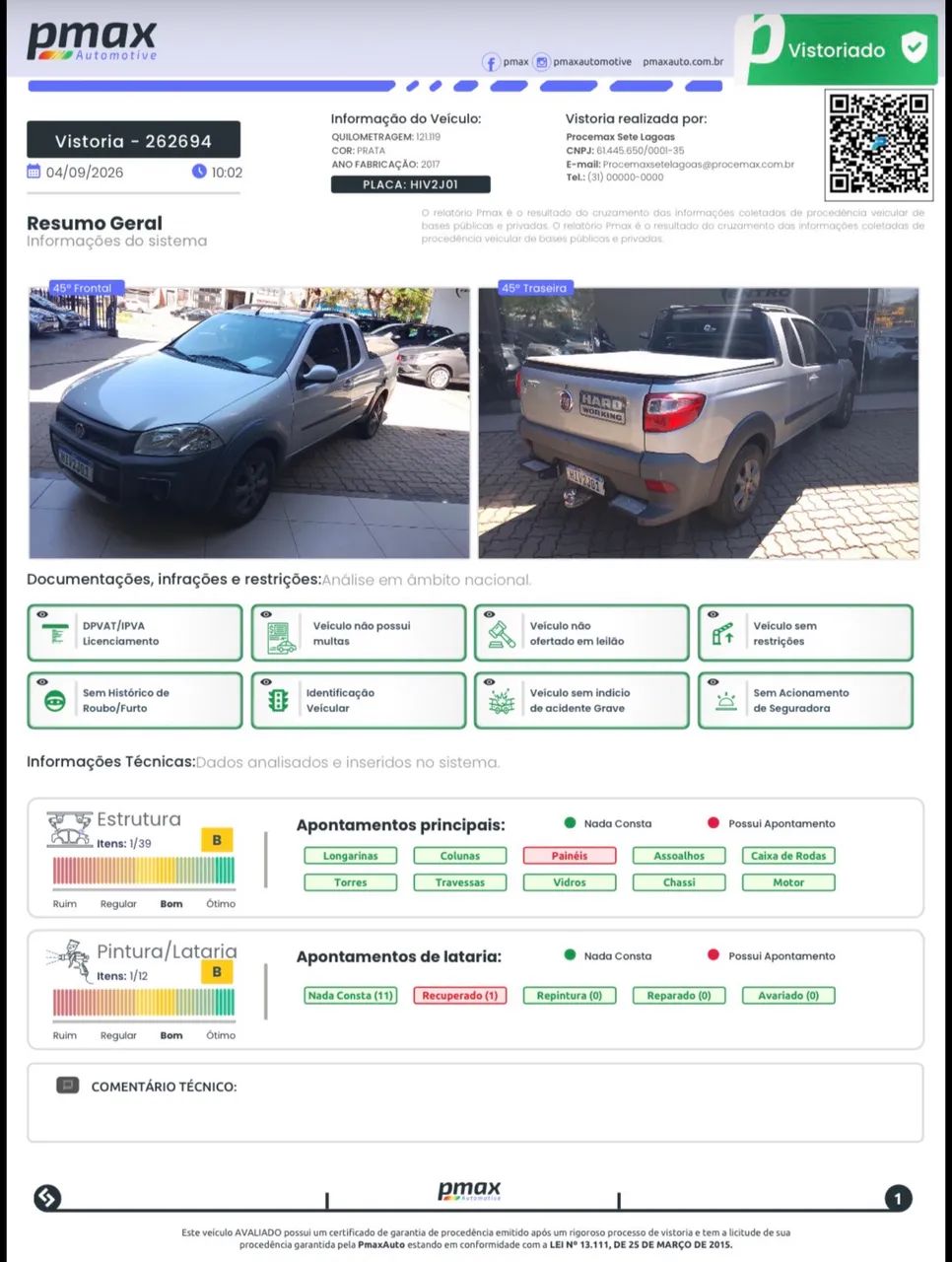 Fiat Strada Working Hard 1.4 Fire Flex 8V CE 2018