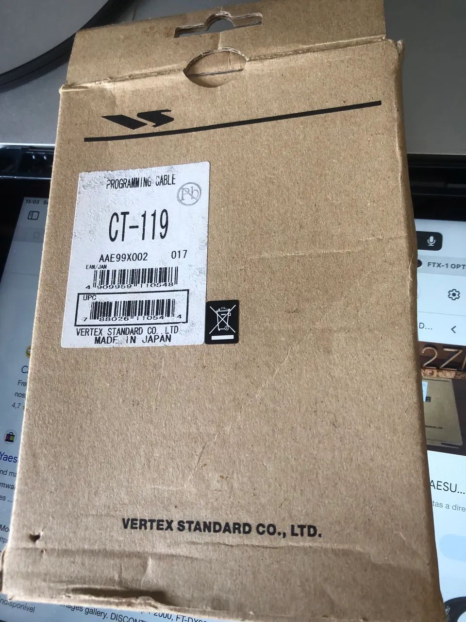 Cabo de Programação YAESU CT-119