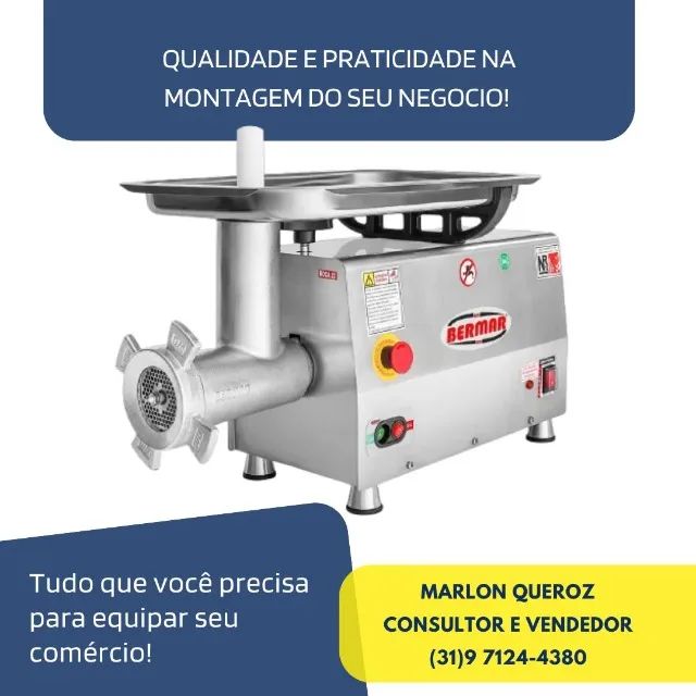 Moedor de Carne Boca 22 Bermar Inox
