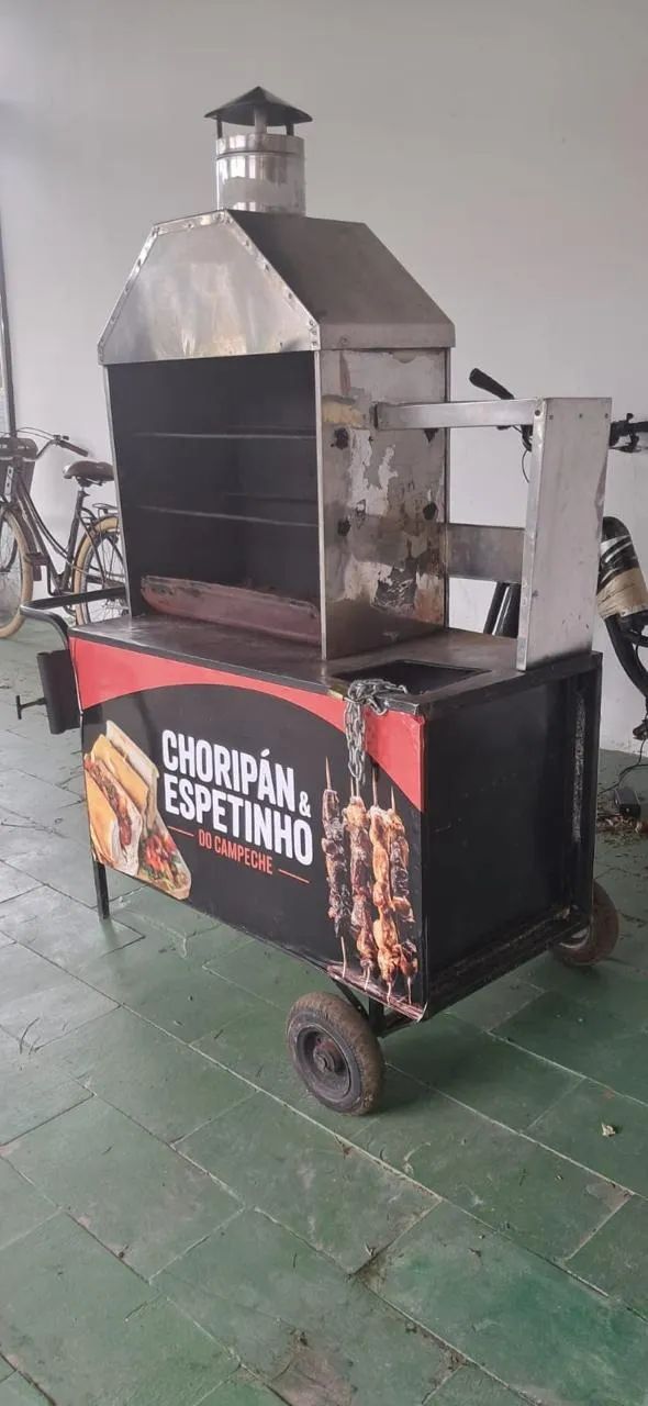 CARRINHO DE CHORIPAN E ESPETINHO PRONTO PARA TRABALHAR - Foto 4