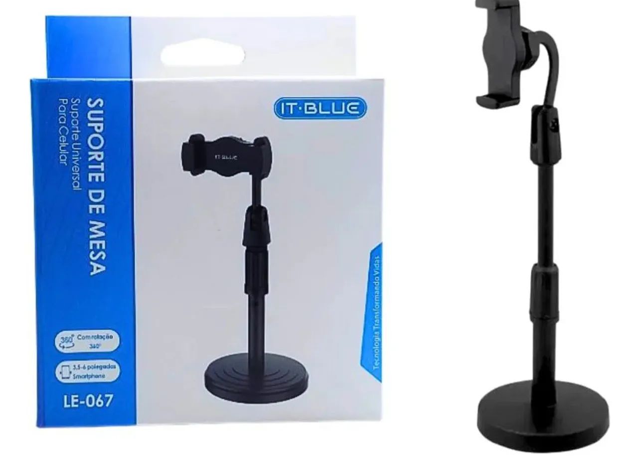 Suporte de mesa com base pesada de metal it blue nova para celular  - Foto 5