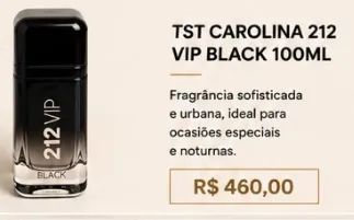 Perfume Carolina 212 VIP Black 100ml