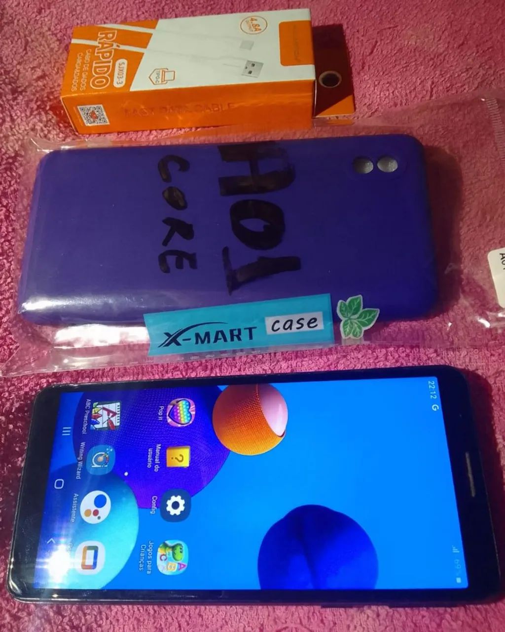 Samsung A01 core de 32 gigas com carregador e capinha  - Foto 4