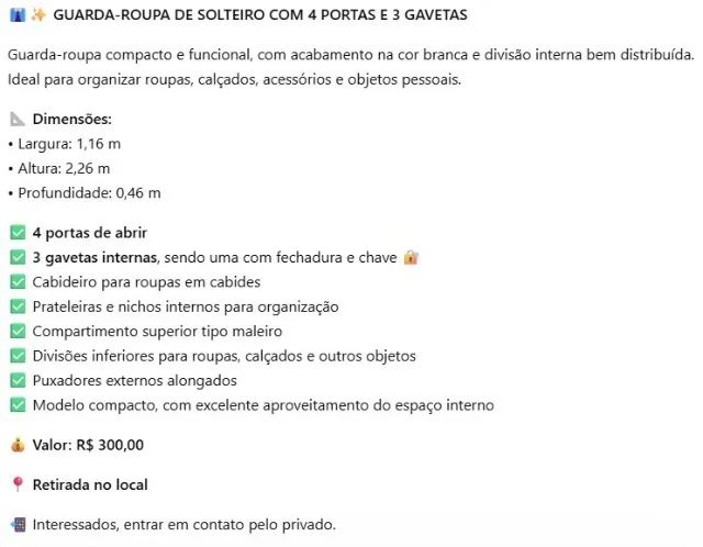 Guarda Roupas de Solteiro - Foto 2