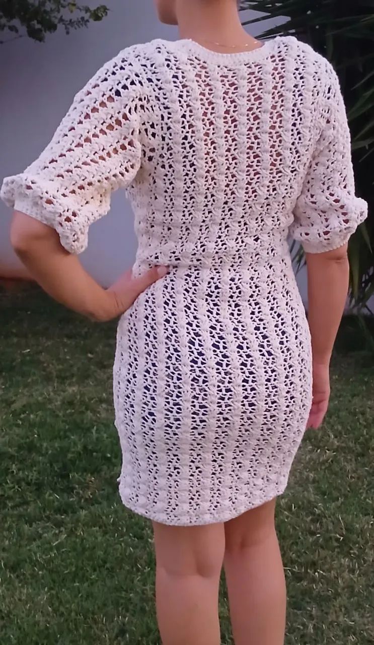 Vestido Crochê Barbantinho - Foto 2