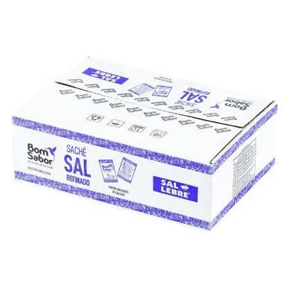 Caixa com 1000 saches de sal