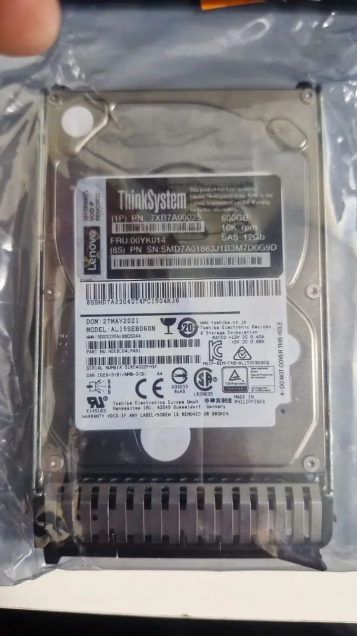 HD servidor Lenovo 600GB