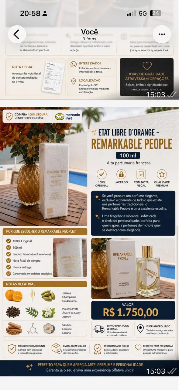 Perfume Etat Libre d?Orange Remarkable People 100ml Original Lacrado