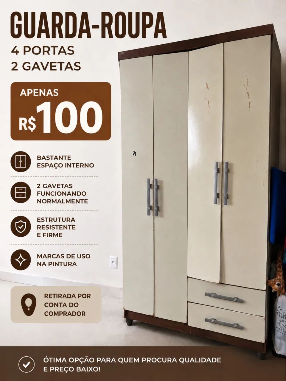 Quarda roupa de solteiro usado