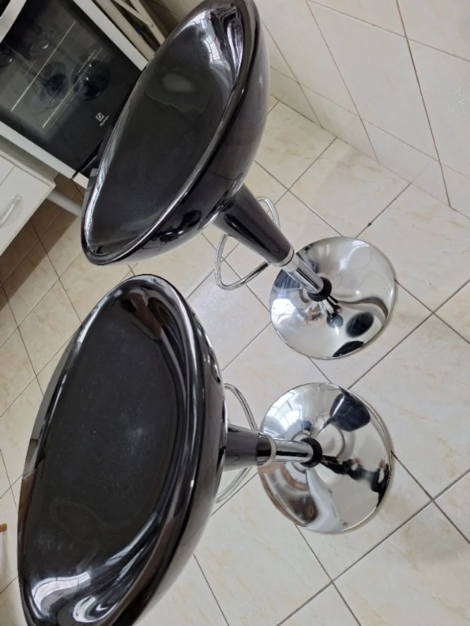 Banquetas Giratórias Preta - Foto 3