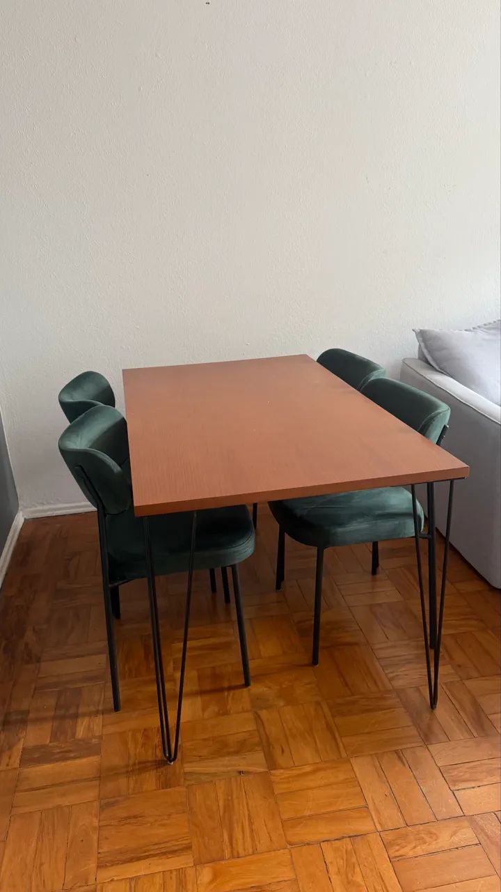 Mesa madeira base metálica  - Foto 4