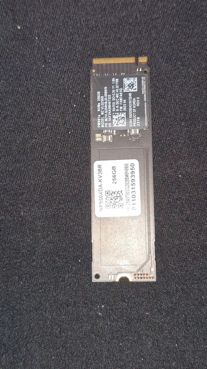 Ssd nvme m2 256gb 