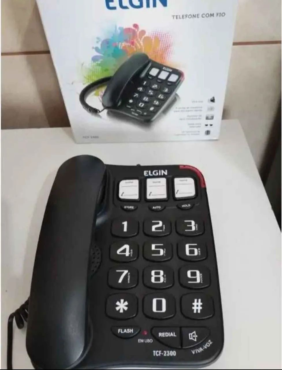 Elgin com fio modelo TCF 2300 telefone.