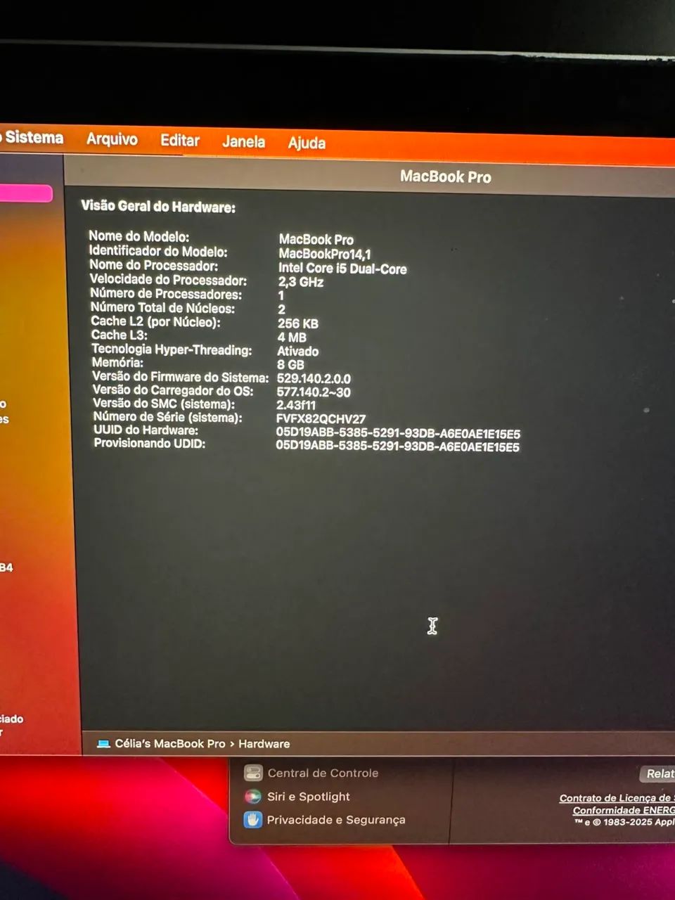MacBook Pro 2017 A1708 Intel i5 8gb/128gb ssd - Foto 5