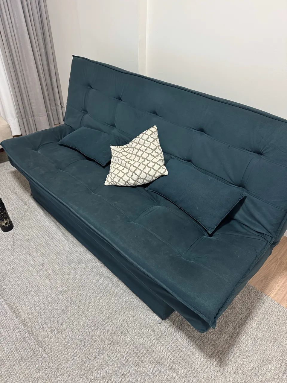 Sofá Cama Suede 3 Lugares - Foto 2