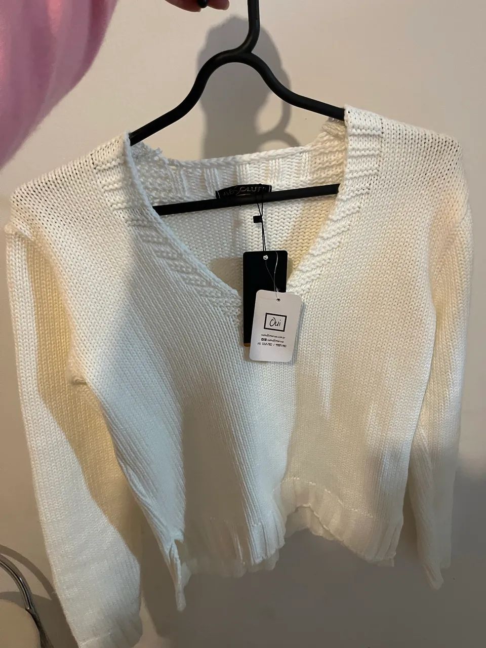 Tricô feminino branco 