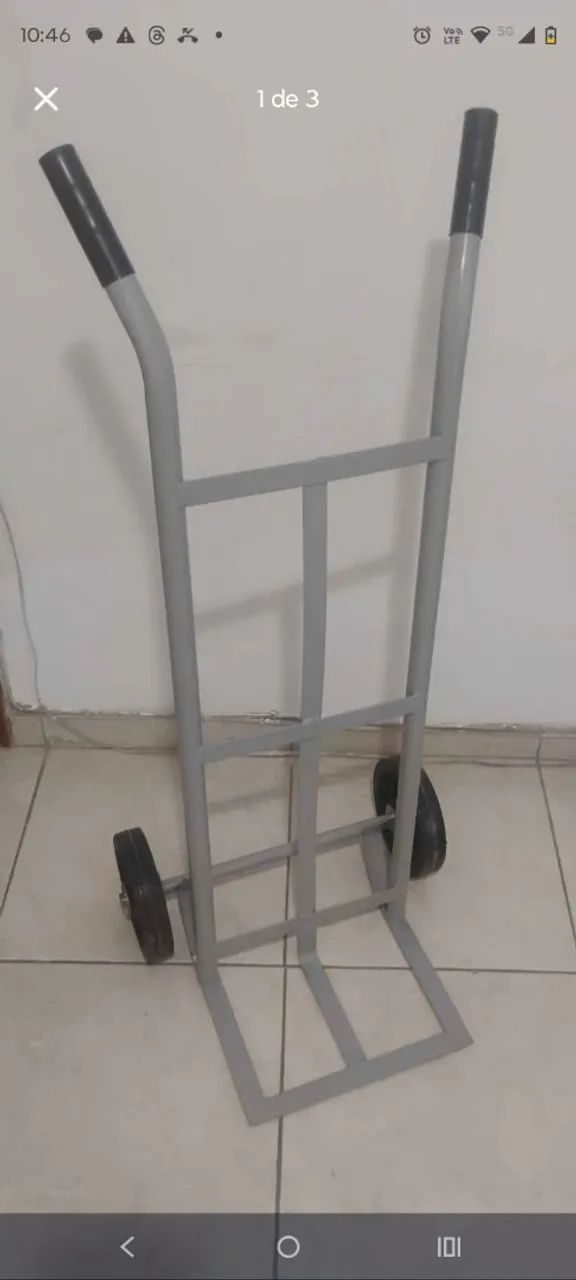 Carrinho de carga novo com roda maciça  - Foto 2