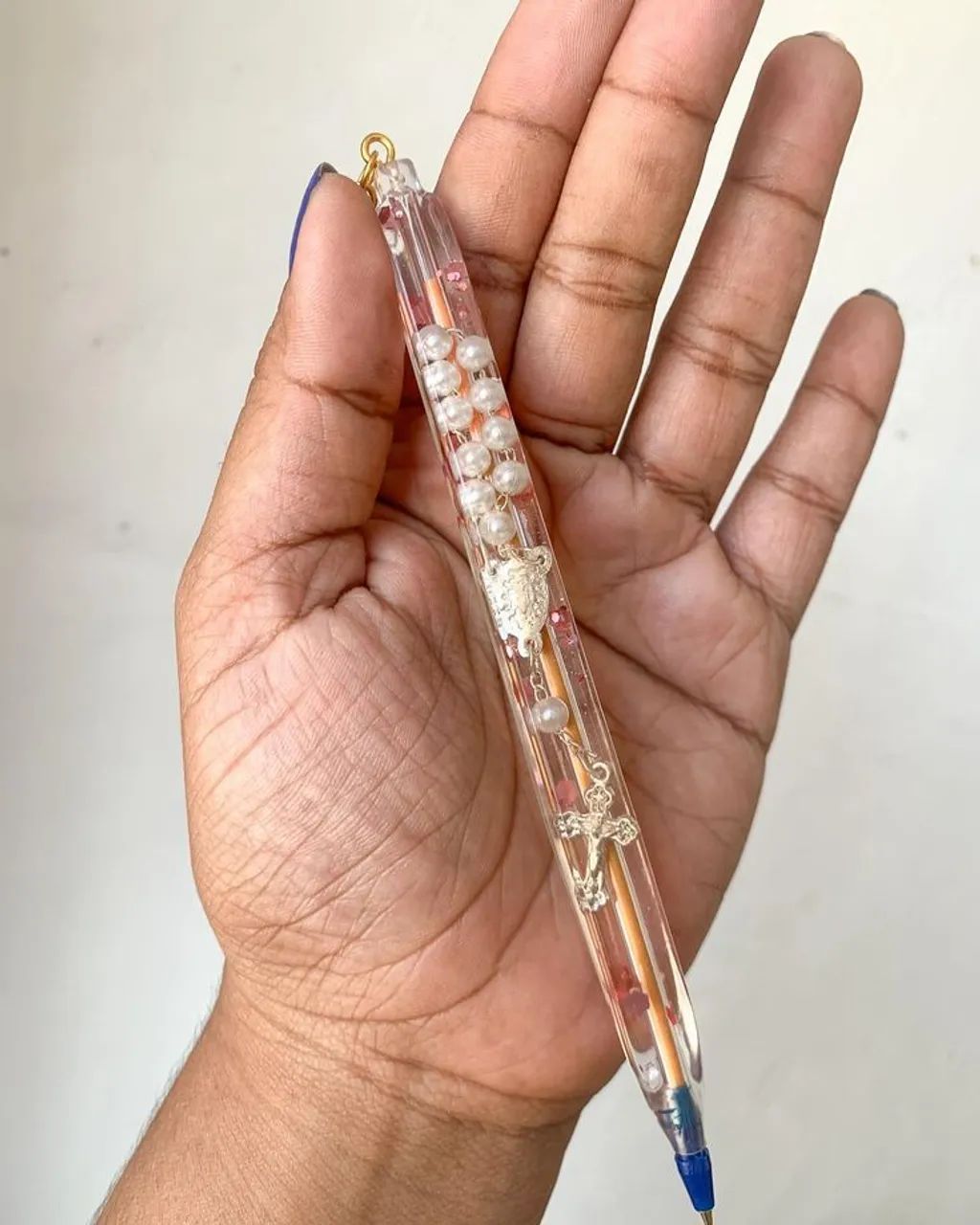 Caneta troca refil em resina 
