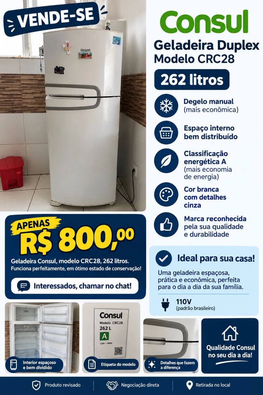 Geladeira duplex 